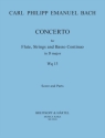 Konzert WQ13 fr Flte, Streicher und Bc Partitur und Stimmen