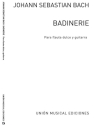 Badinerie BWV1067: fr Blockflte und Gitarre Spielpartitur