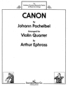 Canon for 4 violins score and parts