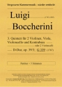 Quintett D-Dur op.39,3 G339 fr 2 Violinen, Viola, Violoncello und Kontrabass Partitur und Stimmen