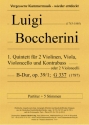 Quintett B-Dur op.39,1 G337 fr 2 Violinen, Viola, Violoncello und Kontrabass (oder 2 Vc) Partitur und Stimmen