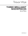 3 brilliant Showpieces for flute ensemble set of parts (flute 1-3, alto, bass)