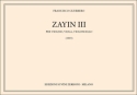 Zayin Nr.3 fr Violine, Viola und Violoncello Partitur