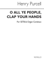 O all ye People clap your Hands for mixed chorus (SSTB) and organ score,  archive copy