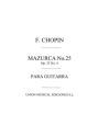 Mazurka Nr.25 op.33,4 fr Klavier fr Gitarre