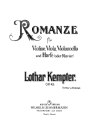 Romanze op.43 fr Violine, Viola, Violoncello und Harfe (Klavier) Partitur und Stimmen
