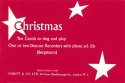 Christmas Carols: for 1-2 descant recorders, (piano ad lib) score