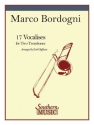 17 Vocalices for 2 trombones score