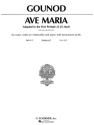 Ave Maria f major for medium voice, violin or violoncello and piano with harmonium ad lib
