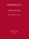 4 Sonaten fr Flte und Bc Partitur und Stimmen (Bc ausgesetzt)