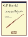 Harmonious Blacksmith Variations for 4 flutes or flute choir score and parts
