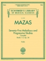 75 melodious and progressive Studies op.36 complete (vols.1-3) for violin