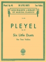6 litte duets op.48 for 2 violins parts,  archive copy