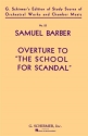 Ouverture to The School for Scandal for orchestra study score