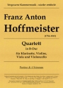 Quartett B-Dur fr Klarinette, Violine, Viola und Violoncello Partitur und Stimmen