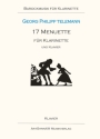 17 Menuette fr Klarinette Klavierstimme