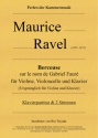 Berceuse sur le nom de Faur fr Violine, Violoncello und Klavier Klavierpartitur und Stimmen