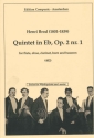 Quintet in Eb Major op.2,1 for flute, oboe, clarinet, horn and bassoon score and parts
