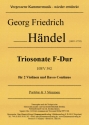Triosonate F-Dur HWV 392 fr 2 Violinen und Basso Continuo Partitur und Stimmen