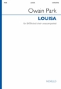 Owain Park, Louisa SATB Divisi Unaccompanied Choral Score