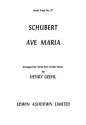 Franz Schubert: Ave Maria (SSA) SSA, Piano Accompaniment Vocal Score