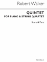 Robert Walker, Piano Quintet String Quartet Piano Chamber Partitur + Stimmen