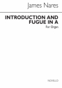 James Nares, Introduction And Fugue In A For Organ Orgel Buch