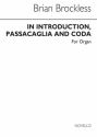 Brian Brockless, Introducton Passacaglia And Coda Orgel Buch