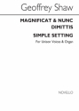 Geoffrey Shaw, Magnificat And Nunc Dimittis Simple Setting SATB and Organ Chorpartitur