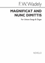 Frederick W. Wadely, Magnificat And Nunc Dimittis In E Flat Unison Voice SATB Organ Accompaniment Chorpartitur