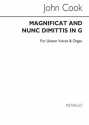 John Cook, Magnificat And Nunc Dimittis In G Unison Voice Organ Accompaniment Chorpartitur