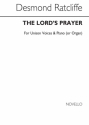 Desmond Ratcliffe, The Lord's Prayer Organ Unison Voice Organ Accompaniment Chorpartitur