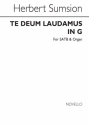 Herbert Sumsion, Te Deum Laudamus In G Satb/Organ SATB and Organ Chorpartitur