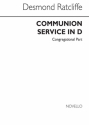 Desmond Ratcliffe, Communion Service In D Congregational Part Unison Voices Chorpartitur