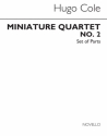 Hugo Cole, Miniature Quartet No.2 (Parts) String Instruments Buch