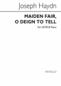 Franz Joseph Haydn, Maiden Fair O Deign To Tell SATB and Piano Chorpartitur