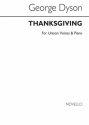 George Dyson, Thanksgiving Vocal and Piano Chorpartitur