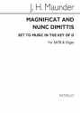 John Henry Maunder, Magnificat And Nunc Dimitis In D SATB and Organ Chorpartitur