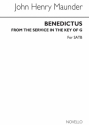 John Henry Maunder, Benedictus in G (Chant Form) SATB and Organ Chorpartitur