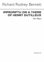 Richard Rodney Bennett, Impromptu On A Theme Of Henry Dutilleux Klavier Buch