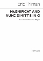 Magnificat And Nunc Dimittis  for unison voice and organ choral score