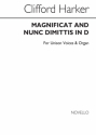 Clifford Harker, Magnificat And Nunc Dimittis In D Unison Voice Organ Accompaniment Chorpartitur