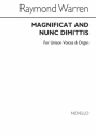 Raymond Warren, Magnificat And Nunc Dimittis (On Ground Basses) Unison Voice Organ Accompaniment Chorpartitur