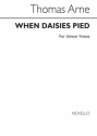Arne, Arne When Daisies Pied Unison Unison Voices Chorpartitur