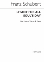 Franz Schubert, Litany (English/German) Piano Vocal and Piano Chorpartitur