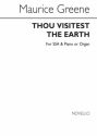 Maurice Greene, Thou Visitest The Earth (SSA) SSA Organ Accompaniment Chorpartitur