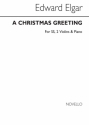Edward Elgar, Christmas Greeting Soprano Violin Piano Accompaniment Buch