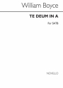 William Boyce, Te Deum In A SATB and Organ Buch