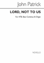 Henry Purcell, Lord, Not To Us Organ Accompaniment Continuo Chorpartitur