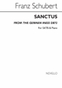 Franz Schubert, Sanctus From The German Mass (D872) SATB and Piano Chorpartitur
